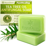 Antifungal Tea Tree Soap: Antibacterial Treatment for Face & Body Acne, Athlete’s Foot, Tinea Versicolor, Folliculitis, Ringworm, Jock Itch - 4 oz