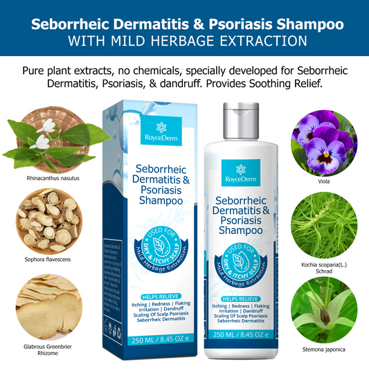 Psoriasis & Seborrheic Dermatitis Shampoo: Treatment for Folliculitis, Dandruff, Dry Itchy Scalp - 8.45 fl oz
