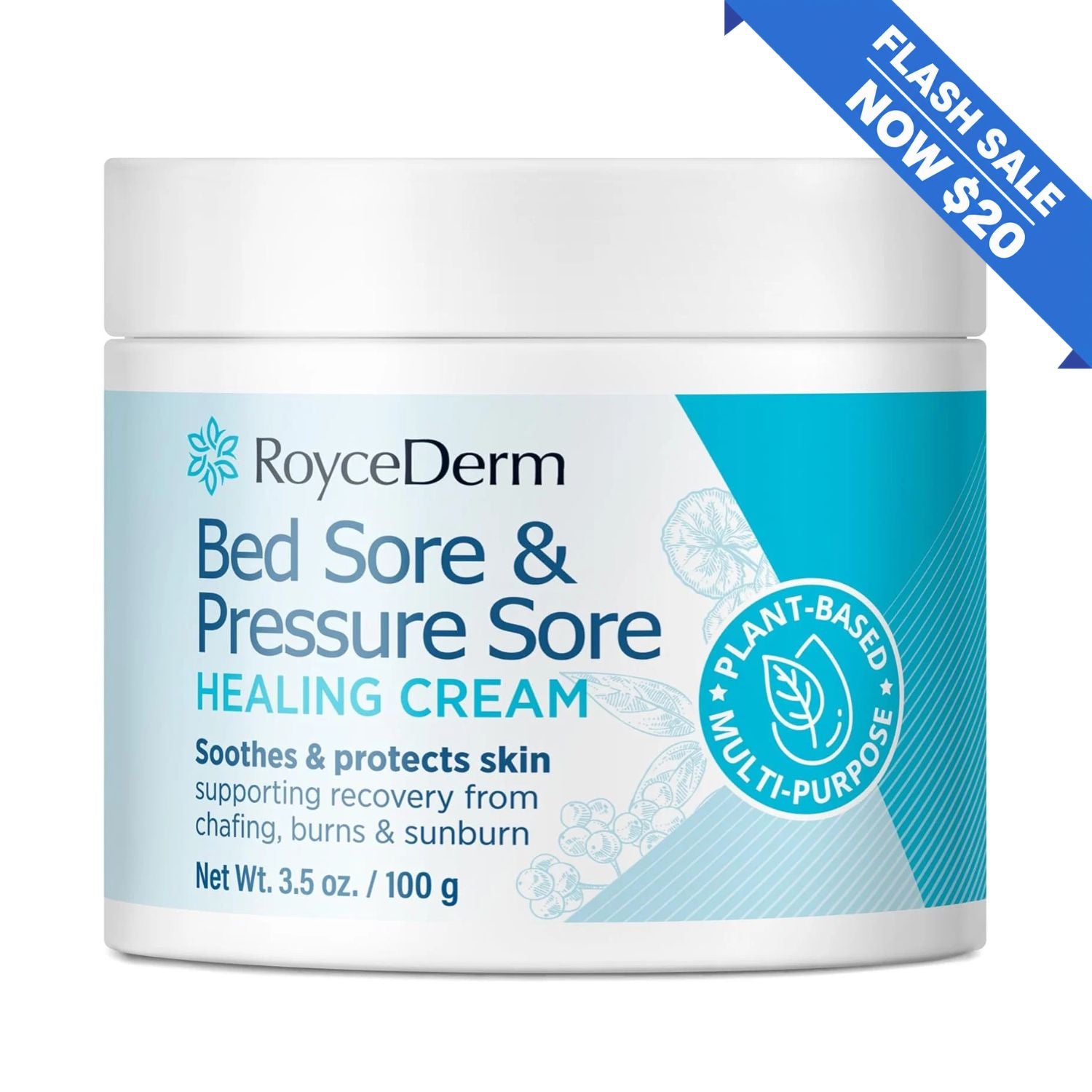 Jar of Bed Sore Treatment Cream for pressure sores