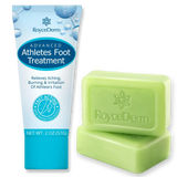 RoyceDerm Advanced Athlete's Foot Treatment tube and soap bar