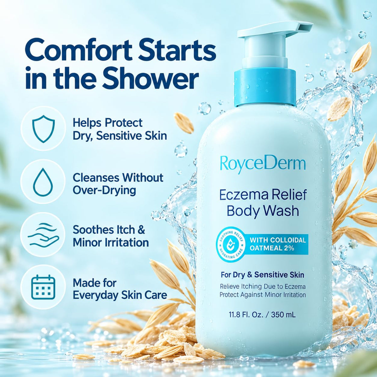 Eczema Body Wash for Kids & Adults, 11.2 fl oz