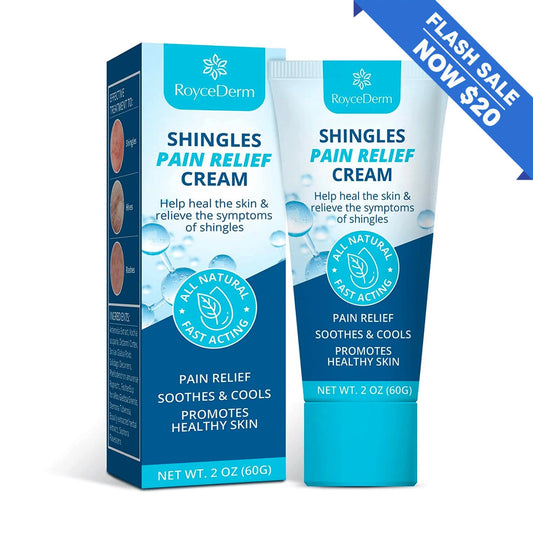 Shingles Pain Relief Cream tube and box