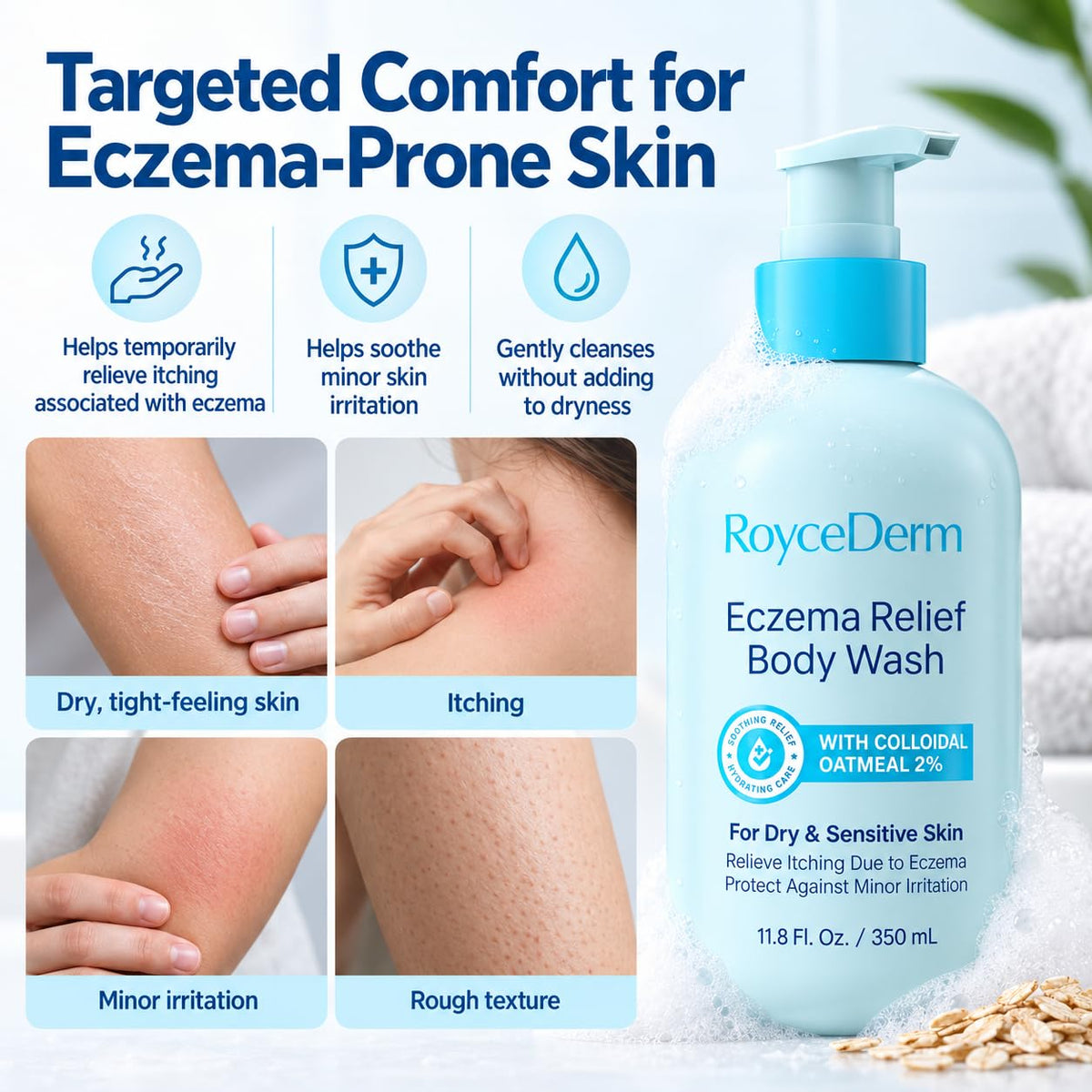 Eczema Body Wash for Kids & Adults, 11.2 fl oz