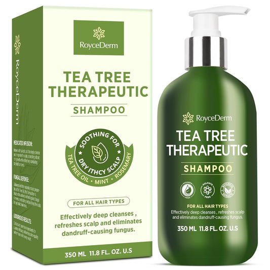 Tea Tree Antifungal Shampoo: Scalp Health, Deep Cleansing, Oily Hair, Itchy Scalp Relief - Natural, Paraben & Sulfate Free - 11.8 fl oz