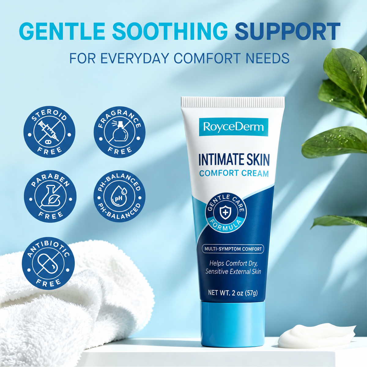 Roycederm Intimate Skin Comfort Cream, 2 oz