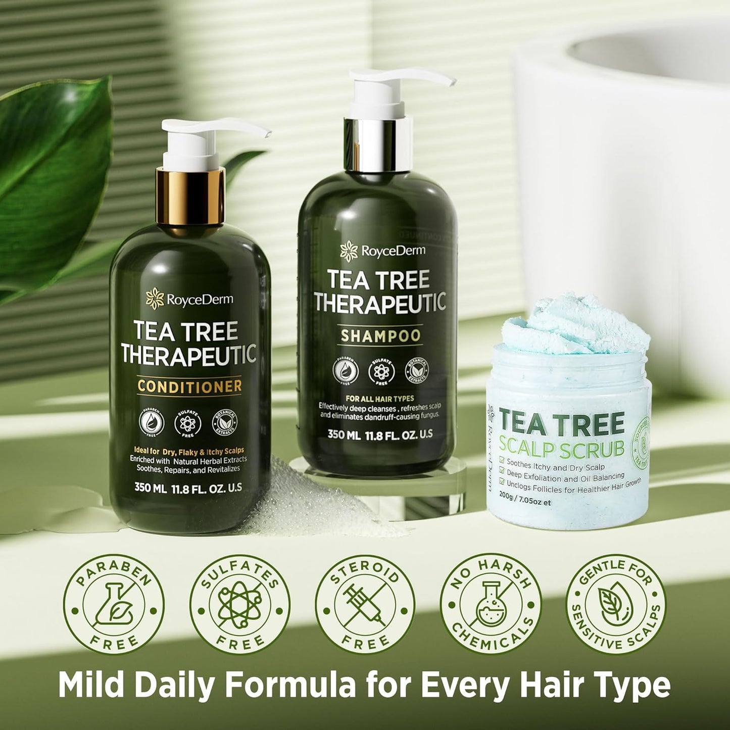 Tea Tree Antifungal 3-Piece Scalp Care Set