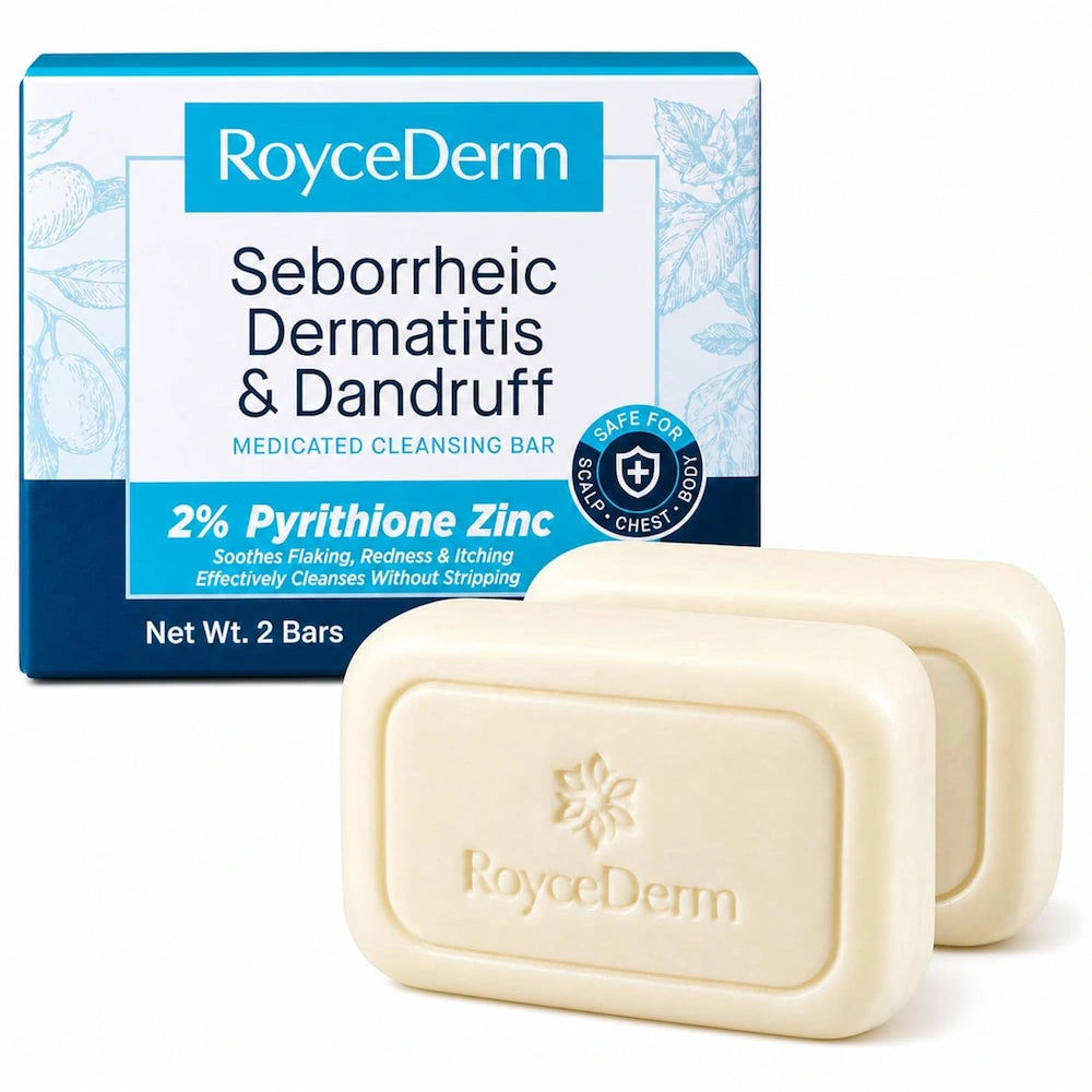 Pyrithione Zinc Medicated Cleansing Bar Soap – 2 × 4 oz
