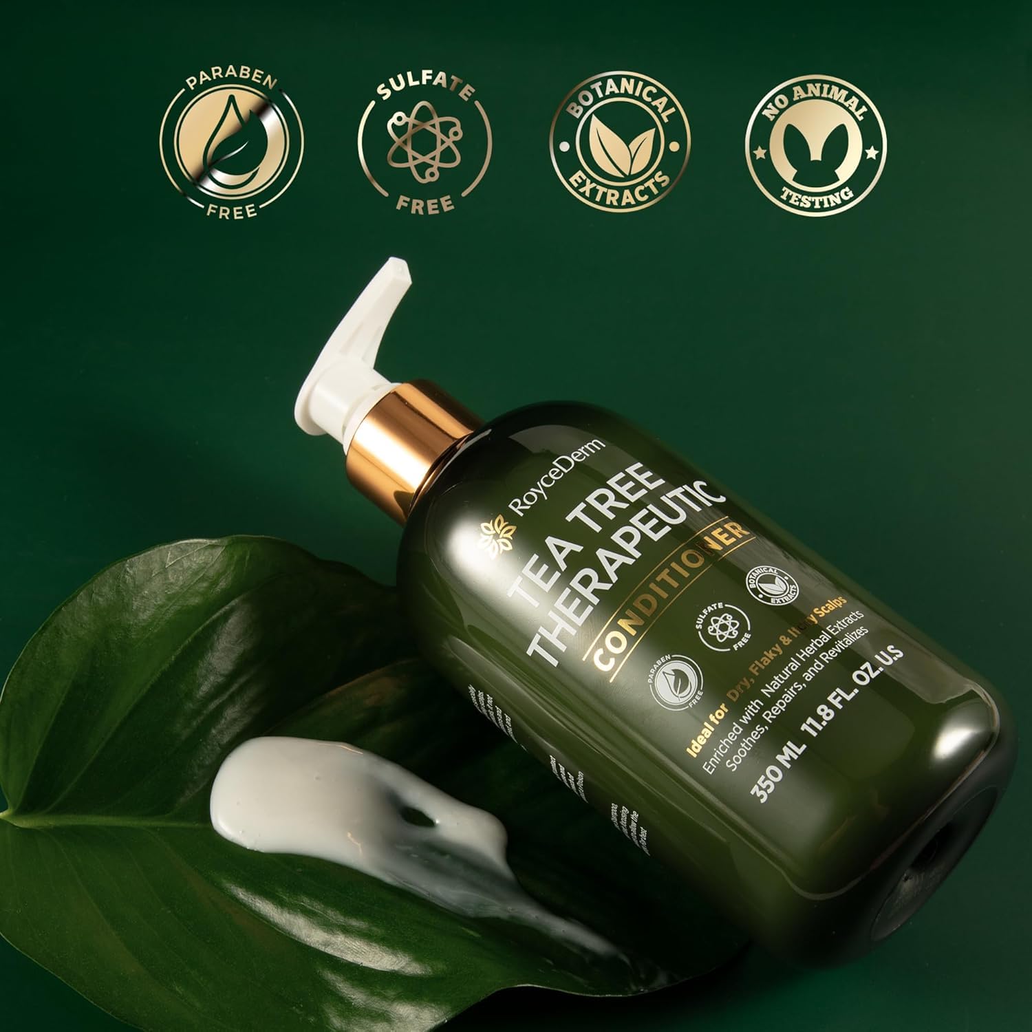 Tea Tree Therapeutic Conditioner bottle with natural ingredients